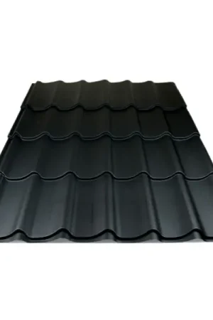 Actieprijs ArcelorMittal Dakpanplaat Luna Mat Zwart - Lengte 195 cm